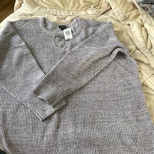 Brand new gray and white sweater